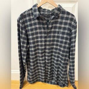 Allsaints Flannel Plaid Shirt (Large)